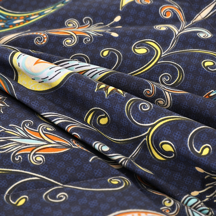 91家纺网 家纺一手货源 找家纺 呆头鹅羽绒工厂店 2025新款100支全棉印花羽绒被 白鹅绒鸭绒被子被芯羽绒工厂店 小轻奢宝石蓝