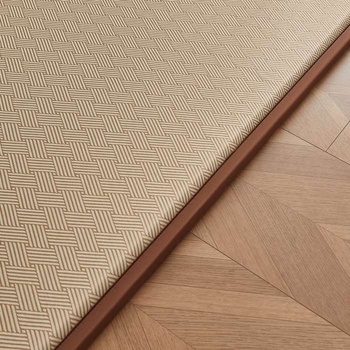 91家纺网 家纺一手货源 找家纺 薇梦蚊帐 2025新款凉感丝印花地垫 饼干格