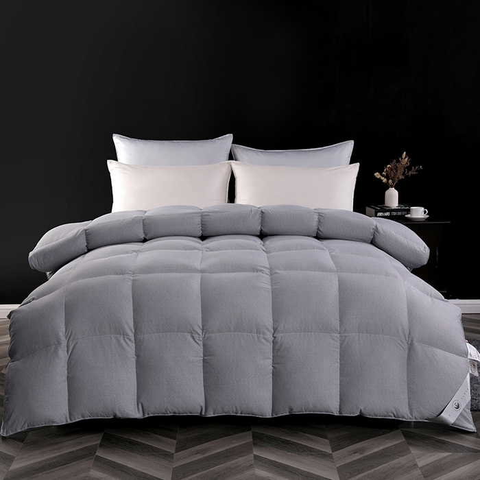 91家纺网 家纺一手货源 找家纺 （总）呆头鹅羽绒工厂店 2025新款80支羊绒棉千鸟格羽绒被 白鹅绒鸭绒被子被芯羽绒工厂店