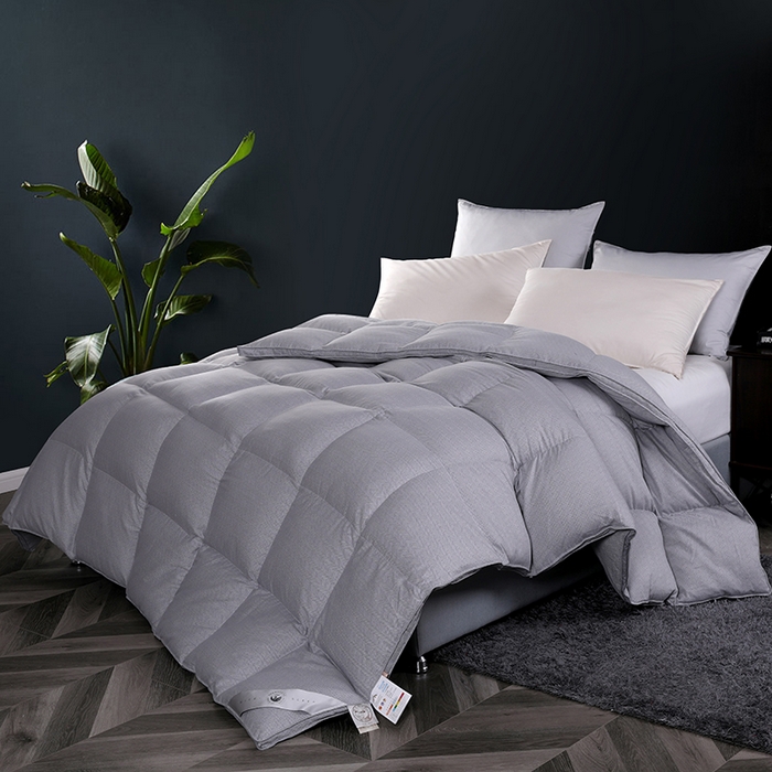 91家纺网 家纺一手货源 找家纺 （总）呆头鹅羽绒工厂店 2025新款80支羊绒棉千鸟格羽绒被 白鹅绒鸭绒被子被芯羽绒工厂店