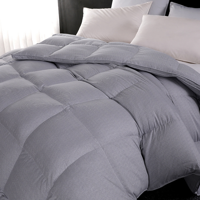 91家纺网 家纺一手货源 找家纺 （总）呆头鹅羽绒工厂店 2025新款80支羊绒棉千鸟格羽绒被 白鹅绒鸭绒被子被芯羽绒工厂店