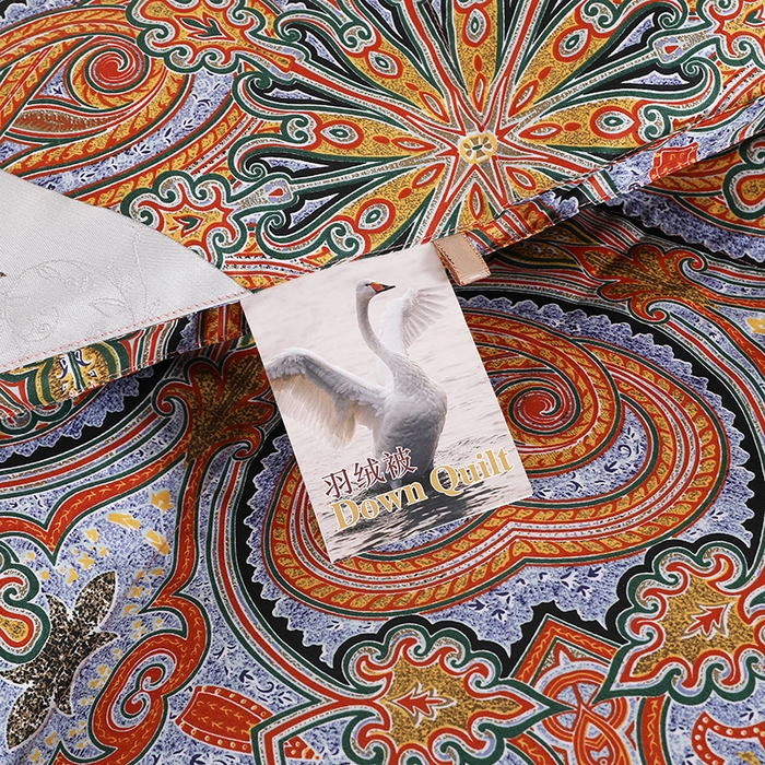 91家纺网 家纺一手货源 找家纺 （总）呆头鹅羽绒工厂店 2025新款100支柔塞丝印花羽绒被 白鹅绒鸭绒被子被芯羽绒工厂店