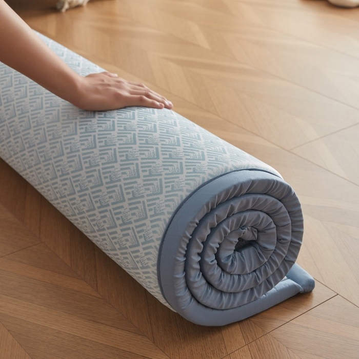 91家纺网 家纺一手货源 找家纺 薇梦蚊帐 2025新款凉感丝印花地垫 青春岁月