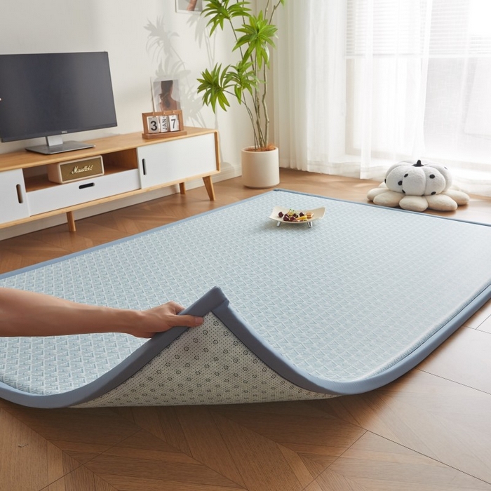 91家纺网 家纺一手货源 找家纺 薇梦蚊帐 2025新款凉感丝印花地垫 青春岁月