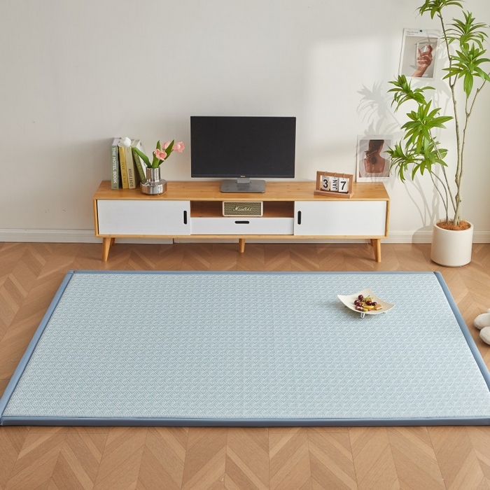 91家纺网 家纺一手货源 找家纺 薇梦蚊帐 2025新款凉感丝印花地垫 青春岁月