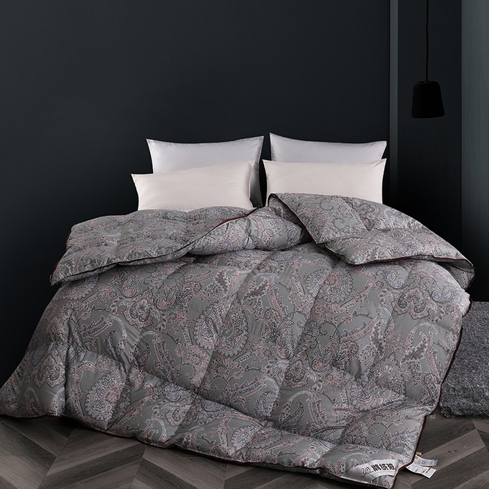 91家纺网 家纺一手货源 找家纺 （总）呆头鹅羽绒工厂店 2025新款100支柔塞丝印花羽绒被 白鹅绒鸭绒被子被芯羽绒工厂店