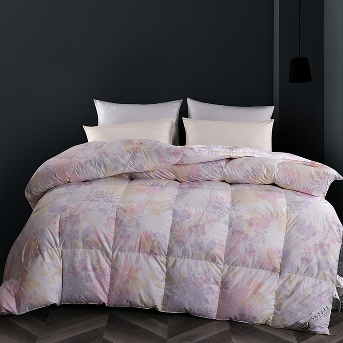 91家纺网 家纺一手货源 找家纺 （总）呆头鹅羽绒工厂店 2025新款100支柔塞丝印花羽绒被 白鹅绒鸭绒被子被芯羽绒工厂店