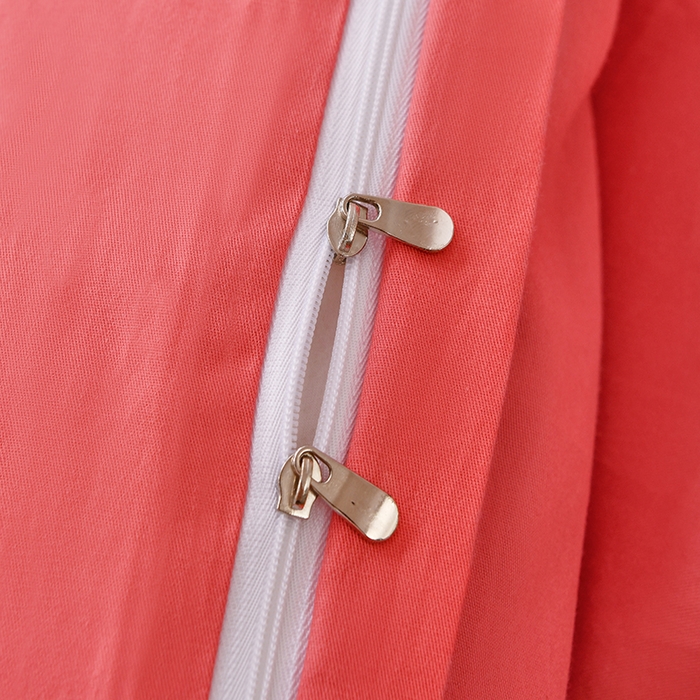 91家纺网 家纺一手货源 找家纺 宇彬家纺 2025新款直播热款13374全棉母婴级绣花字母款被套床单纯色重工清新四件套贡缎新疆长绒 Min-宝石红