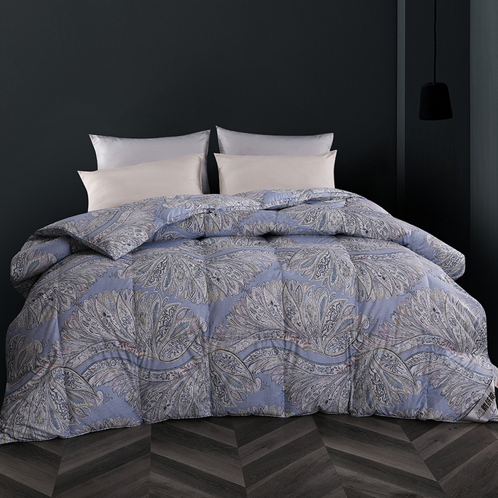 91家纺网 家纺一手货源 找家纺 （总）呆头鹅羽绒工厂店 2025新款100支柔塞丝印花羽绒被 白鹅绒鸭绒被子被芯羽绒工厂店