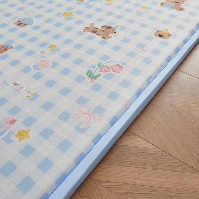 91家纺网 家纺一手货源 找家纺 薇梦蚊帐 2025新款凉感丝印花地垫 甜梦小熊