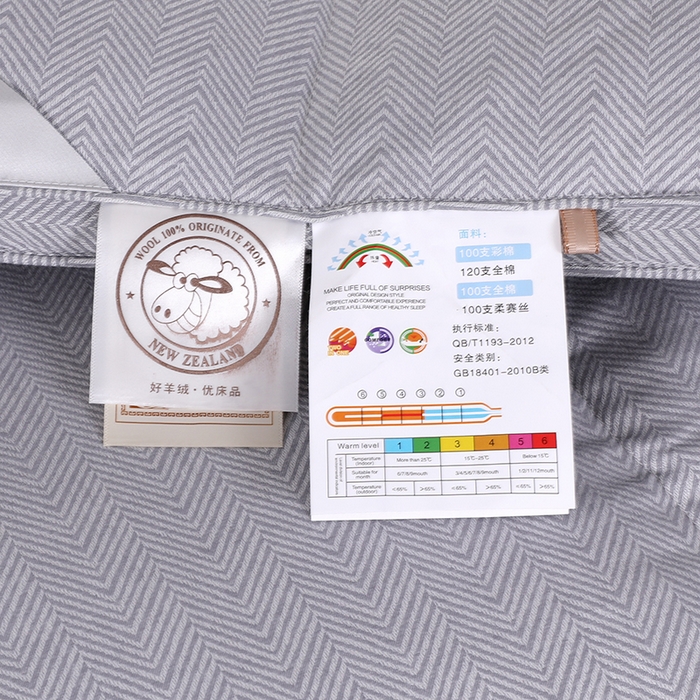 91家纺网 家纺一手货源 找家纺 呆头鹅羽绒工厂店 2025新款80支羊绒棉千鸟格羽绒被 白鹅绒鸭绒被子被芯羽绒工厂店 蓝灰千鸟格