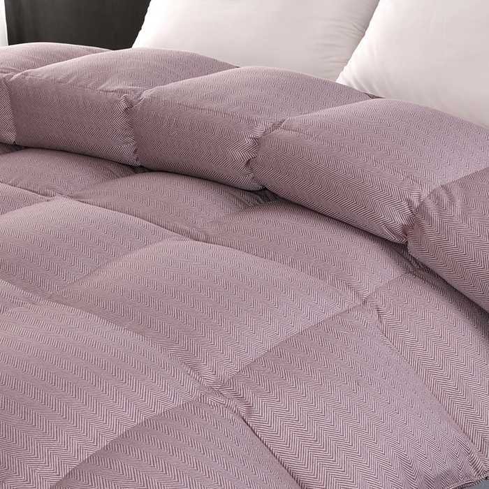 91家纺网 家纺一手货源 找家纺 呆头鹅羽绒工厂店 2025新款80支羊绒棉千鸟格羽绒被 白鹅绒鸭绒被子被芯羽绒工厂店 西红千鸟格