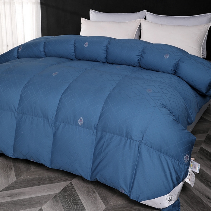 91家纺网 家纺一手货源 找家纺 （总）呆头鹅羽绒工厂店 2025新款80支全棉苏绣提花羽绒被 白鹅绒鸭绒被子被芯羽绒工厂店