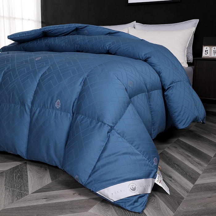 91家纺网 家纺一手货源 找家纺 （总）呆头鹅羽绒工厂店 2025新款80支全棉苏绣提花羽绒被 白鹅绒鸭绒被子被芯羽绒工厂店