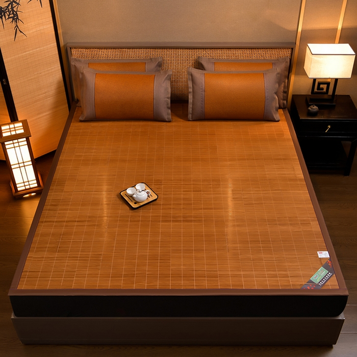 91家纺网 家纺一手货源 找家纺 （总）苏迪网销供货 2025新款竹韵清凉国风水墨碳化竹席