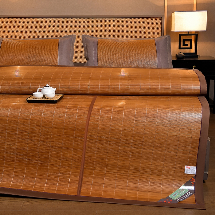 91家纺网 家纺一手货源 找家纺 （总）苏迪网销供货 2025新款竹韵清凉国风水墨碳化竹席