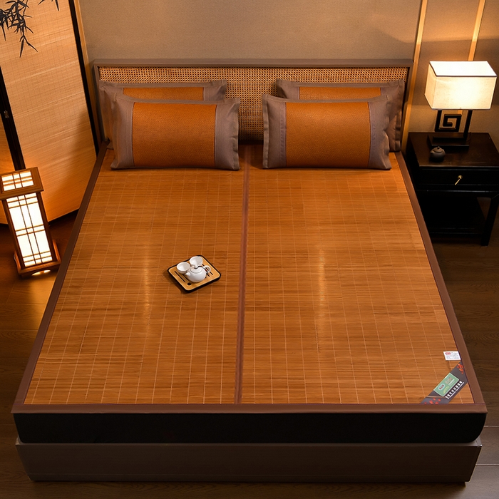 91家纺网 家纺一手货源 找家纺 （总）苏迪网销供货 2025新款竹韵清凉国风水墨碳化竹席