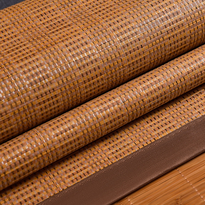 91家纺网 家纺一手货源 找家纺 苏迪网销供货 2025新款竹韵清凉国风水墨碳化竹席 水墨碳化直筒款