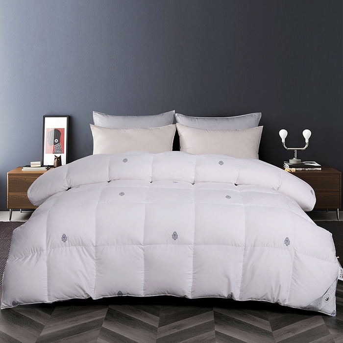 91家纺网 家纺一手货源 找家纺 （总）呆头鹅羽绒工厂店 2025新款80支全棉苏绣提花羽绒被 白鹅绒鸭绒被子被芯羽绒工厂店