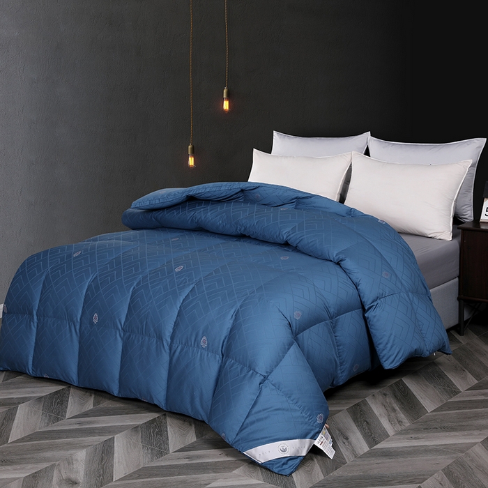 91家纺网 家纺一手货源 找家纺 呆头鹅羽绒工厂店 2025新款80支全棉苏绣提花羽绒被 白鹅绒鸭绒被子被芯羽绒工厂店 宝蓝