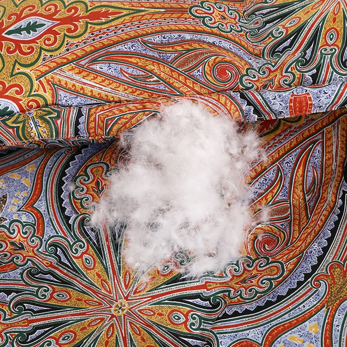 91家纺网 家纺一手货源 找家纺 呆头鹅羽绒工厂店 2025新款100支柔塞丝印花羽绒被 白鹅绒鸭绒被子被芯羽绒工厂店 伊顿桔