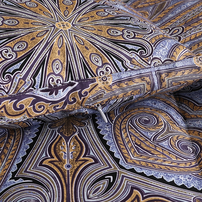 91家纺网 家纺一手货源 找家纺 呆头鹅羽绒工厂店 2025新款100支柔塞丝印花羽绒被 白鹅绒鸭绒被子被芯羽绒工厂店 伊顿紫