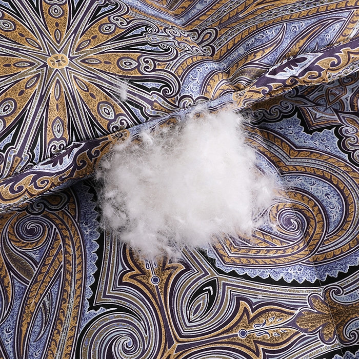 91家纺网 家纺一手货源 找家纺 呆头鹅羽绒工厂店 2025新款100支柔塞丝印花羽绒被 白鹅绒鸭绒被子被芯羽绒工厂店 伊顿紫