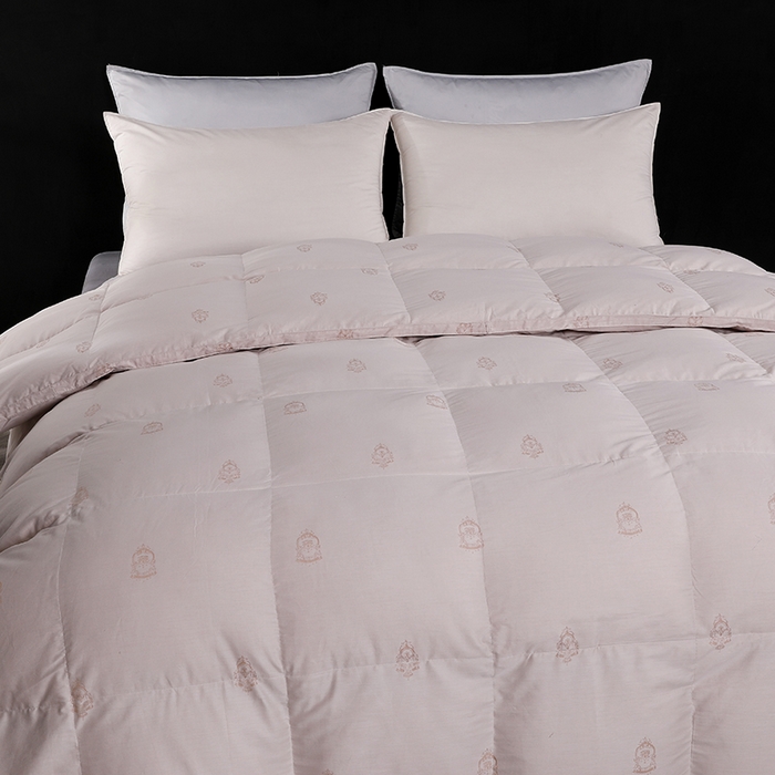 91家纺网 家纺一手货源 找家纺 呆头鹅羽绒工厂店 2025新款80支丝光棉彩棉羽绒被 白鹅绒鸭绒被子被芯羽绒工厂店 勋章卡其