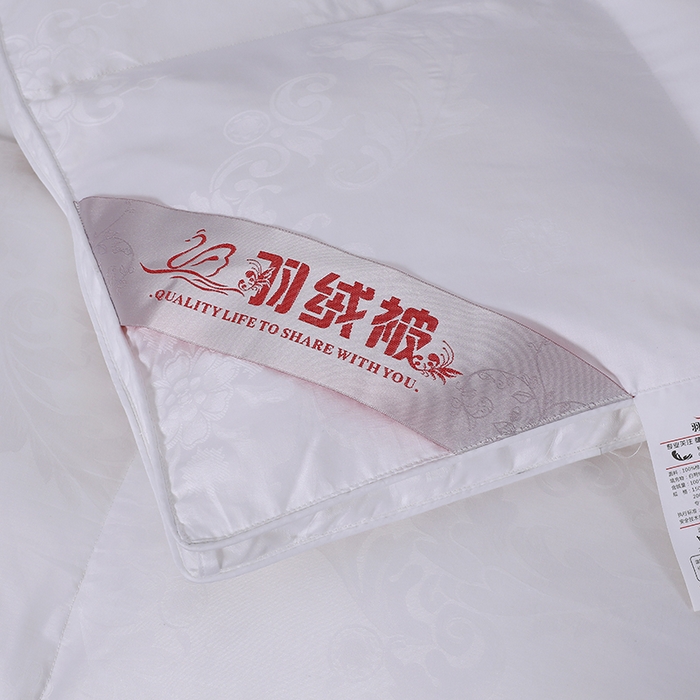 91家纺网 家纺一手货源 找家纺 呆头鹅羽绒工厂店 2025新款80支全棉大提花羽绒被 白鹅绒鸭绒被子被芯羽绒工厂店 白色