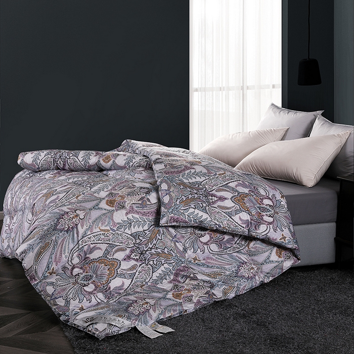 91家纺网 家纺一手货源 找家纺 呆头鹅羽绒工厂店 2025新款100支柔塞丝印花羽绒被 白鹅绒鸭绒被子被芯羽绒工厂店 羽翔宝兰