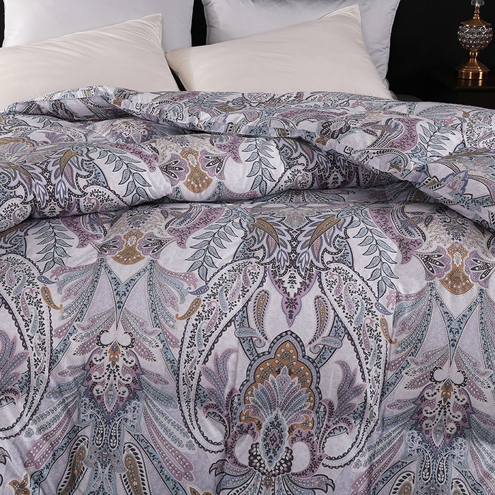 91家纺网 家纺一手货源 找家纺 呆头鹅羽绒工厂店 2025新款100支柔塞丝印花羽绒被 白鹅绒鸭绒被子被芯羽绒工厂店 羽翔宝兰