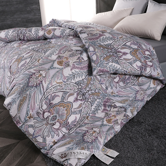 91家纺网 家纺一手货源 找家纺 呆头鹅羽绒工厂店 2025新款100支柔塞丝印花羽绒被 白鹅绒鸭绒被子被芯羽绒工厂店 羽翔宝兰