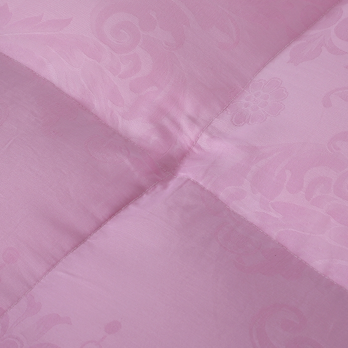 91家纺网 家纺一手货源 找家纺 呆头鹅羽绒工厂店 2025新款80支全棉大提花羽绒被 白鹅绒鸭绒被子被芯羽绒工厂店 粉色