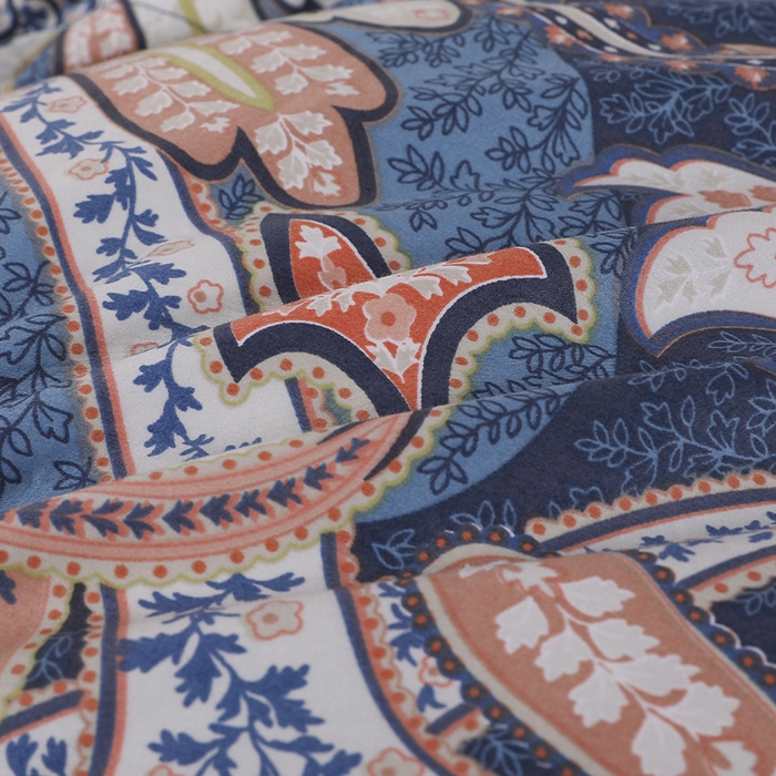 91家纺网 家纺一手货源 找家纺 呆头鹅羽绒工厂店 2025新款100支柔塞丝印花羽绒被 白鹅绒鸭绒被子被芯羽绒工厂店 羽翔粉紫