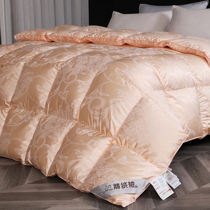 91家纺网 家纺一手货源 找家纺 （总）呆头鹅羽绒工厂店 2025新款大提花锁绒绸羽绒被 白鹅绒鸭绒被子被芯羽绒工厂店