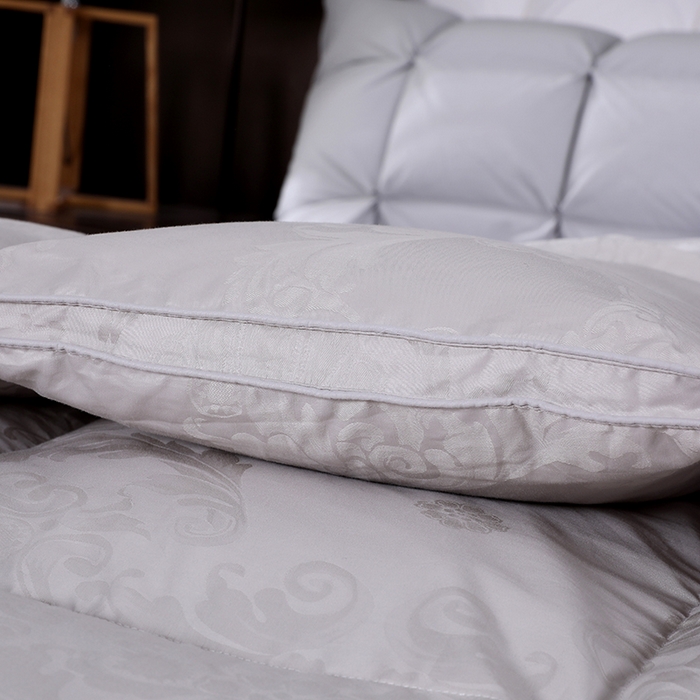 91家纺网 家纺一手货源 找家纺 呆头鹅羽绒工厂店 2025新款80支全棉大提花羽绒被 白鹅绒鸭绒被子被芯羽绒工厂店 灰色