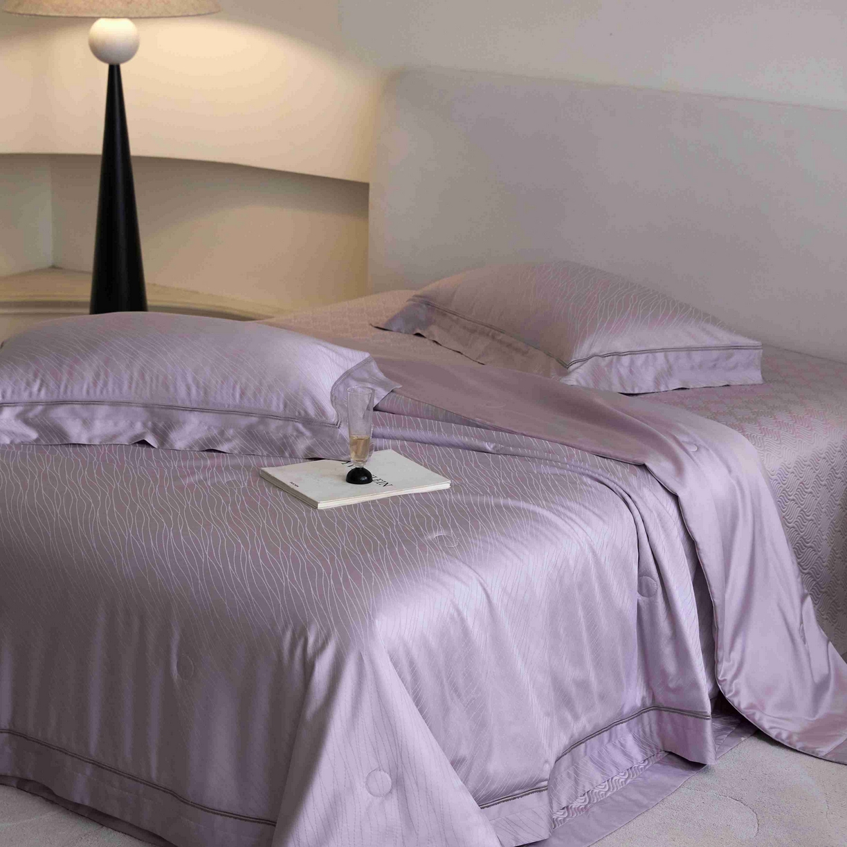 91家纺网 家纺一手货源 找家纺 （总）时亿家居 2025新款100支天丝棉提花床盖款夏被四件套【控价券后不低于 538】