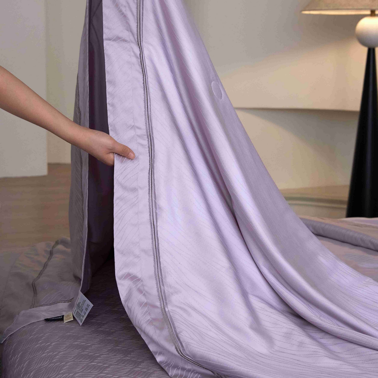 91家纺网 家纺一手货源 找家纺 （总）时亿家居 2025新款100支天丝棉提花床盖款夏被四件套【控价券后不低于 538】