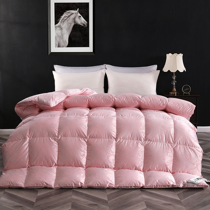 91家纺网 家纺一手货源 找家纺 （总）呆头鹅羽绒工厂店 2025新款大提花锁绒绸羽绒被 白鹅绒鸭绒被子被芯羽绒工厂店