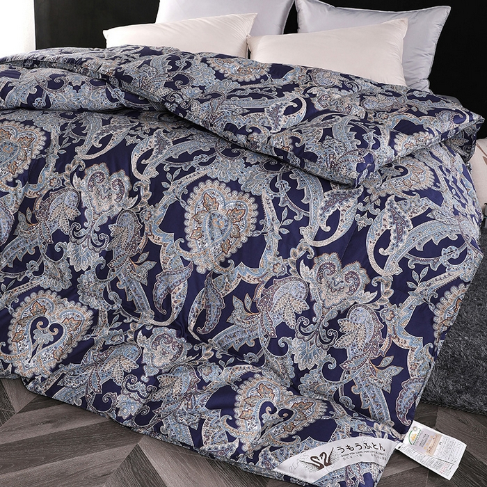 91家纺网 家纺一手货源 找家纺 呆头鹅羽绒工厂店 2025新款100支柔塞丝印花羽绒被 白鹅绒鸭绒被子被芯羽绒工厂店 黛尼雅宝兰