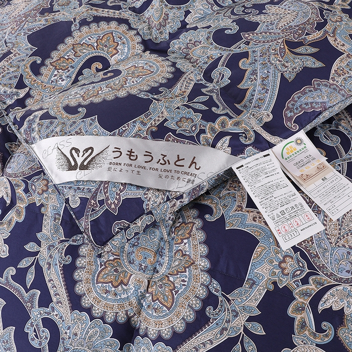 91家纺网 家纺一手货源 找家纺 呆头鹅羽绒工厂店 2025新款100支柔塞丝印花羽绒被 白鹅绒鸭绒被子被芯羽绒工厂店 黛尼雅宝兰