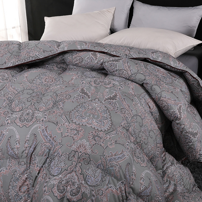 91家纺网 家纺一手货源 找家纺 呆头鹅羽绒工厂店 2025新款100支柔塞丝印花羽绒被 白鹅绒鸭绒被子被芯羽绒工厂店 黛尼雅抹茶绿