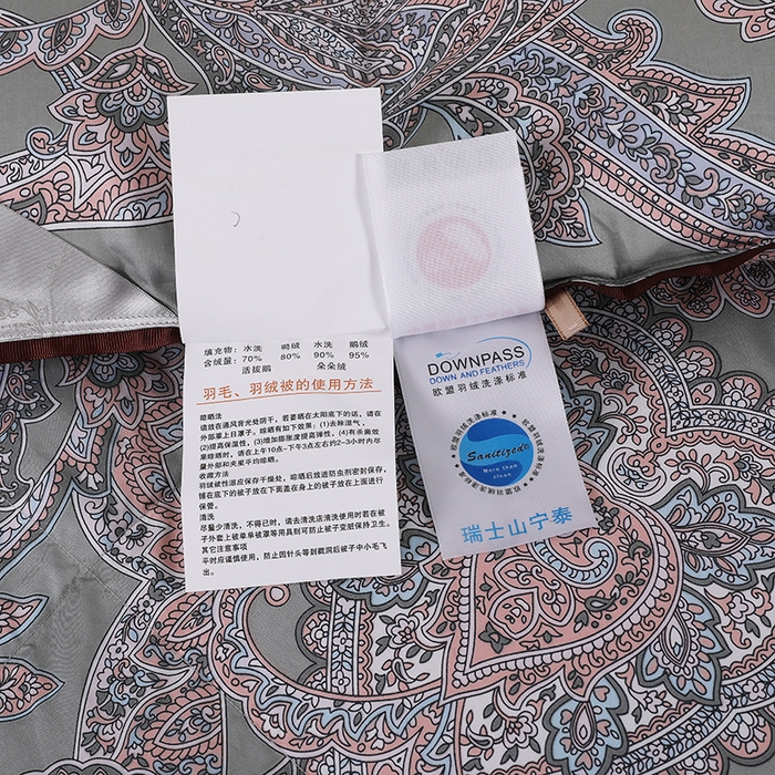 91家纺网 家纺一手货源 找家纺 呆头鹅羽绒工厂店 2025新款100支柔塞丝印花羽绒被 白鹅绒鸭绒被子被芯羽绒工厂店 黛尼雅抹茶绿