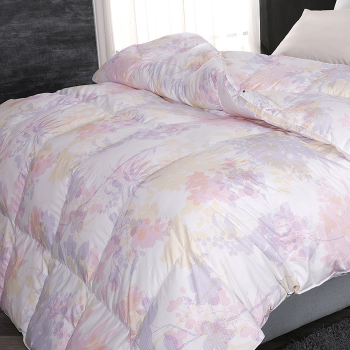 91家纺网 家纺一手货源 找家纺 呆头鹅羽绒工厂店 2025新款100支柔塞丝印花羽绒被 白鹅绒鸭绒被子被芯羽绒工厂店 富眠