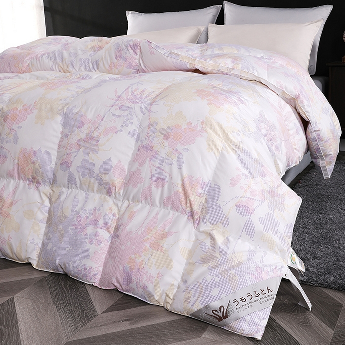 91家纺网 家纺一手货源 找家纺 呆头鹅羽绒工厂店 2025新款100支柔塞丝印花羽绒被 白鹅绒鸭绒被子被芯羽绒工厂店 富眠