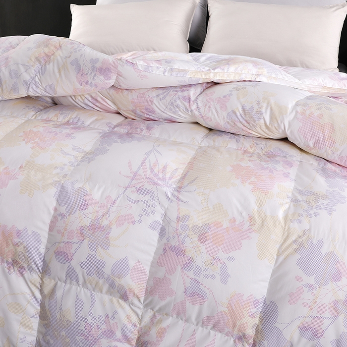 91家纺网 家纺一手货源 找家纺 呆头鹅羽绒工厂店 2025新款100支柔塞丝印花羽绒被 白鹅绒鸭绒被子被芯羽绒工厂店 富眠