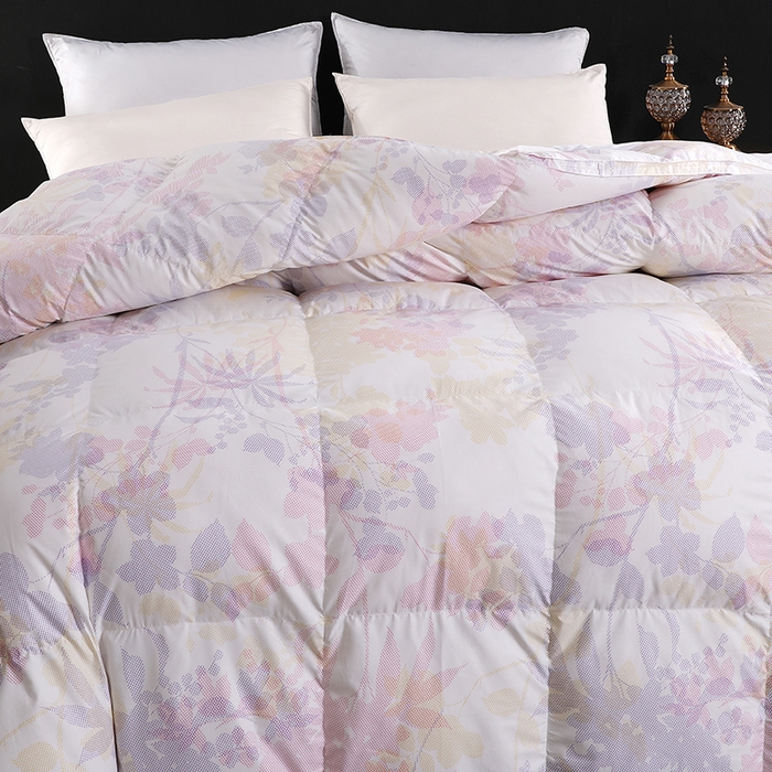 91家纺网 家纺一手货源 找家纺 呆头鹅羽绒工厂店 2025新款100支柔塞丝印花羽绒被 白鹅绒鸭绒被子被芯羽绒工厂店 富眠