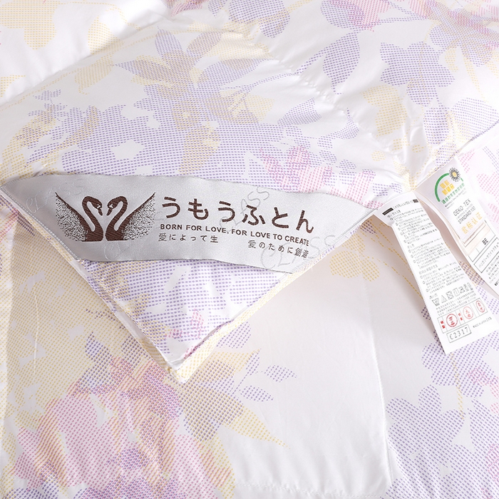 91家纺网 家纺一手货源 找家纺 呆头鹅羽绒工厂店 2025新款100支柔塞丝印花羽绒被 白鹅绒鸭绒被子被芯羽绒工厂店 富眠