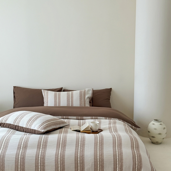 91家纺网 家纺一手货源 找家纺 （总）柚可家居 2025新款水洗棉提花四件套-