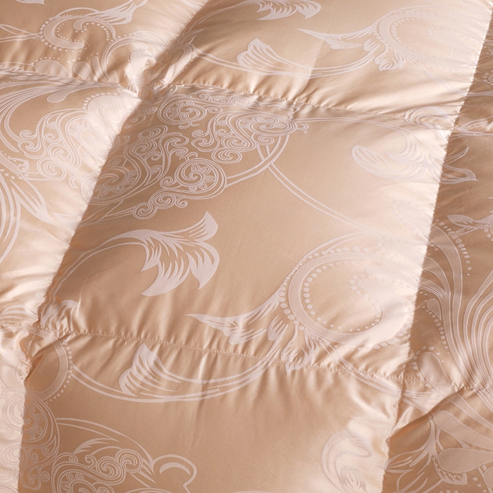 91家纺网 家纺一手货源 找家纺 呆头鹅羽绒工厂店 2025新款大提花锁绒绸羽绒被 白鹅绒鸭绒被子被芯羽绒工厂店 金色